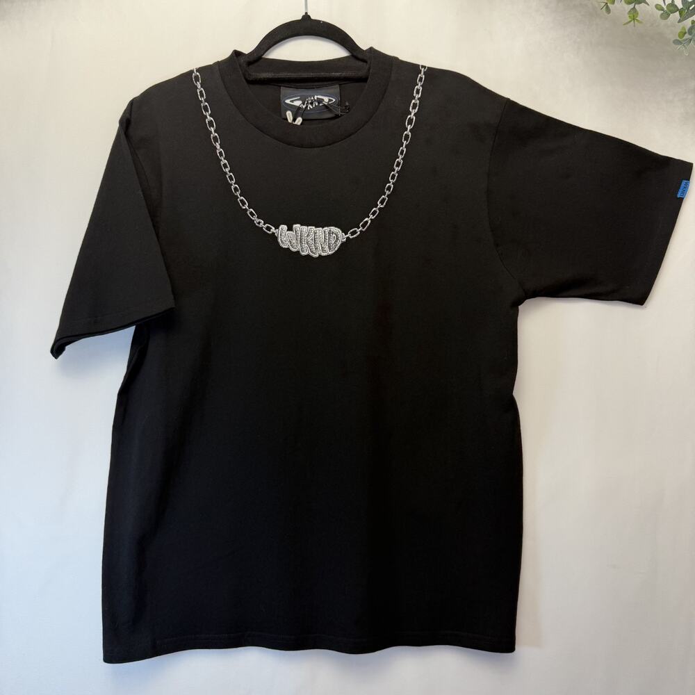 WKND Skateboards Necklace Chain‎ Black Short Sleeve Graphic Print T-Shirt Medium